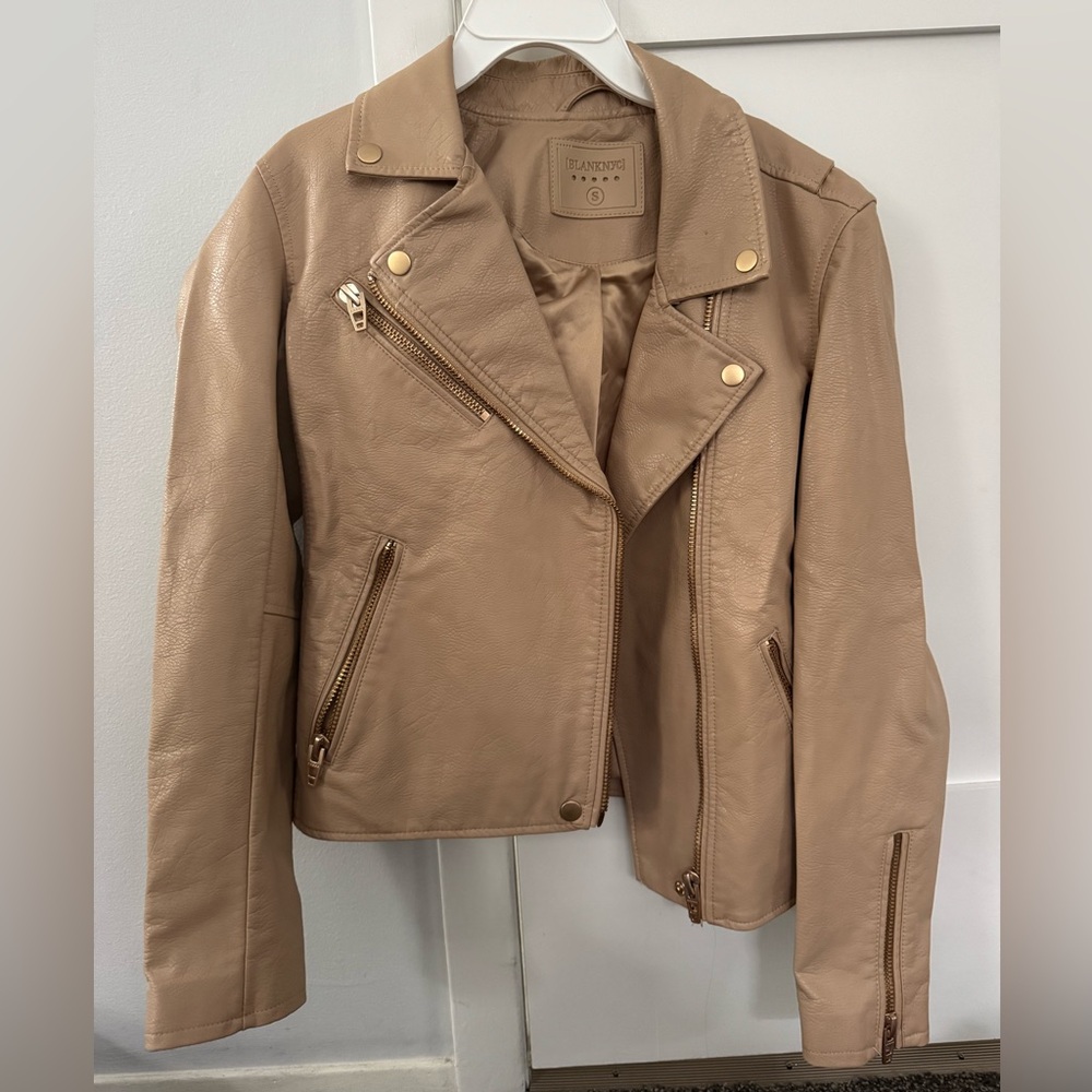Anthropologie BlankNYC Tan Leather Jacket